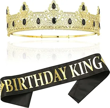 N\A NA Birthday King Crown and Birthday King Sash