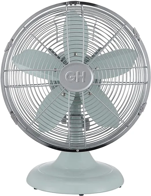 Good Housekeeping 12-in All-Metal Retro Table Fan - Breezewave