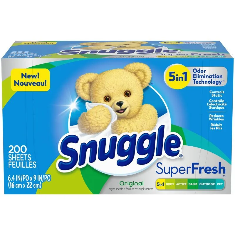 Snuggle Plus SuperFresh Fabric Softener Dryer Sheets