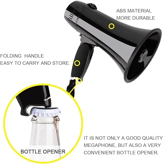 MyMealivos Portable Megaphone Bullhorn