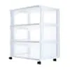 Sterilite Wide 3 Drawer Cart Black