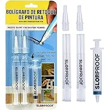 Slobproof Touch-Up Paint Pen - Refillable Paint Brush Pens - Touch-Up Paint Pens for Walls, Window, Wood - Fillable Paint Pens w/ Any Paint Types (Fill with Own Paint for a Precise Match), 2-in-1 Pack