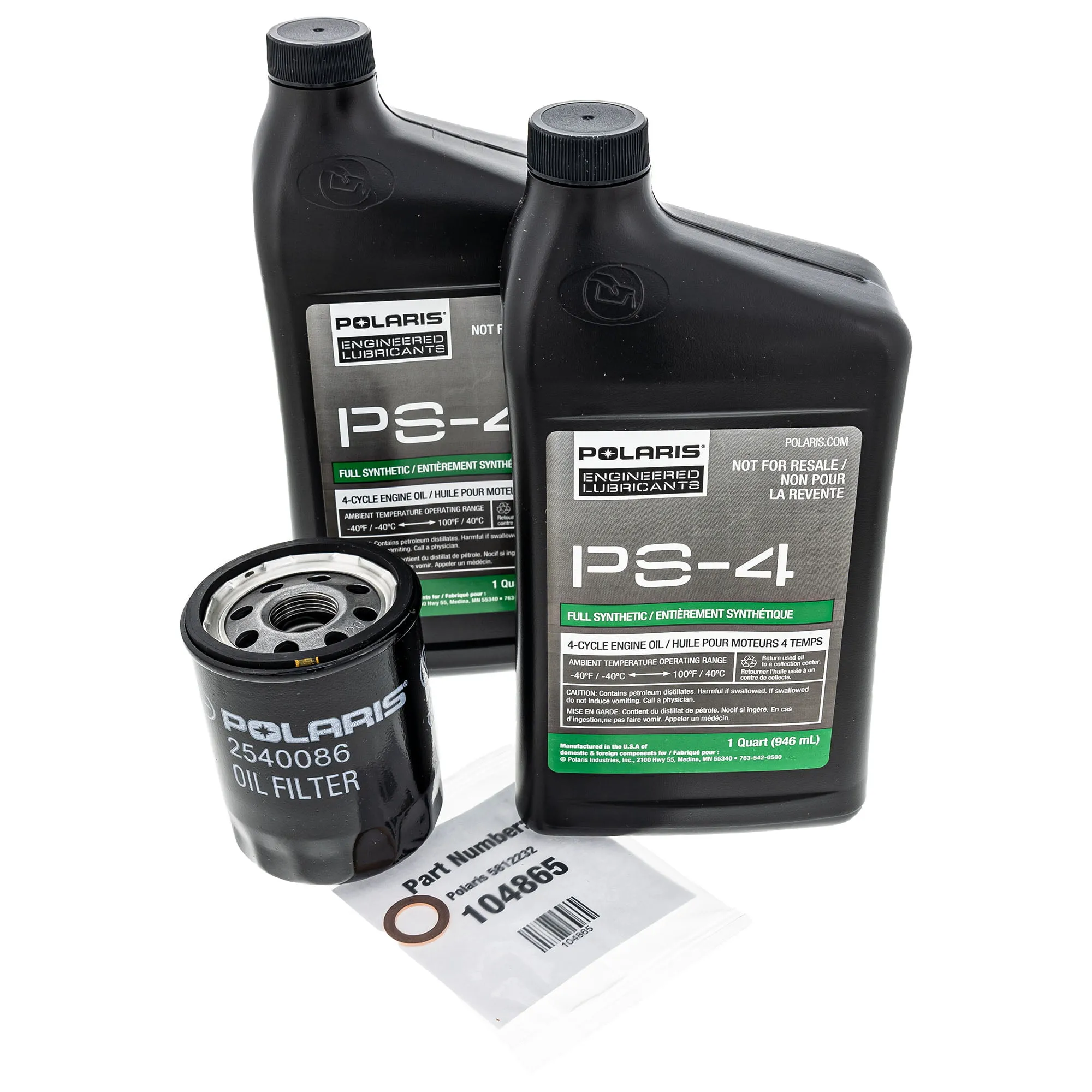 Polaris 2202166 Genuine OEM PS-4 Oil Change Kit For Sportsman RZR Ranger Twin 570 600 700