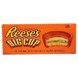 Reeses - Peanut Butter Big Cup - 1.4 Oz - Pack Of 16