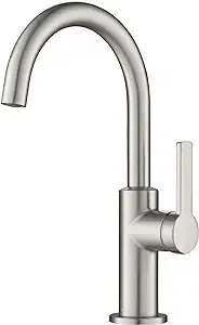 Oletto Single-Handle Kitchen Bar Faucet in Spot Free Stainless Steel