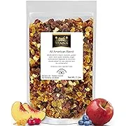 Traina Home Grown All American Sun Dried Fruit Blend - Diced Peaches, Cranberries, Blueberries, Apples, Golden Raisins, Non GMO, Gluten Free, Packed in Resealable Pouch (2 lbs)