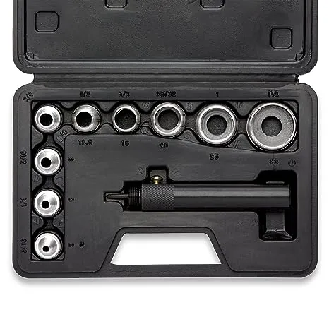 Neiko Hollow Punch 10-Pieces Set with Adjustable Center Pin