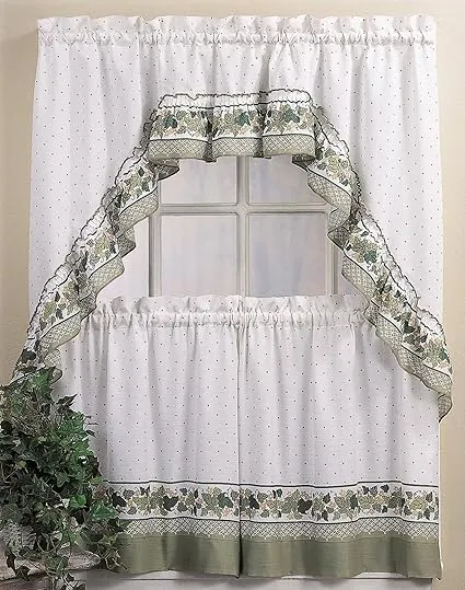 CHF Cottage Ivy Tier and Swag Valance Set