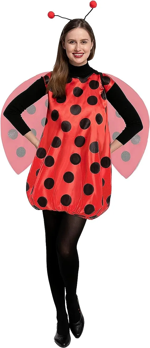 Spooktacular Creations Ladybug Costume Women, Adult Halloween Costume with Ladybug Wing