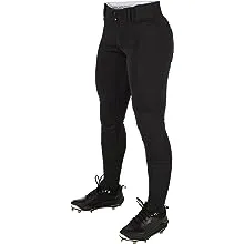 Champro Girls' Tournament Traditional Low-Rise Softball Pant - Black - Large