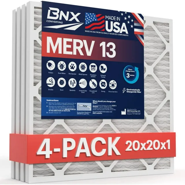 Bnx TruFilter Air Filter Merv 13 Made IN USA