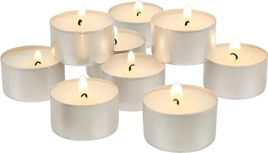 Stonebriar Long Burning Tea Light Candles, 6 to 7 Hour Extended Burn Time, White, Unscented, Bulk 200-Pack (SM-TL200)