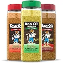 Dan-O's Seasoning Large 4 Bottle Combo | Original, Chipotle, Spicy, & Crunchy | 4 Pack (20 oz)