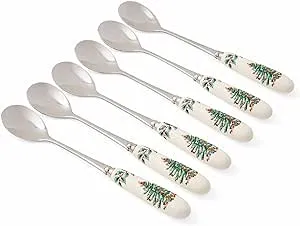 Portmeirion Home & Gifts XT1101-X Tea Spoons Set of 6 Boxed Set, Stainless Steel, Multi-Colour on OnBuy