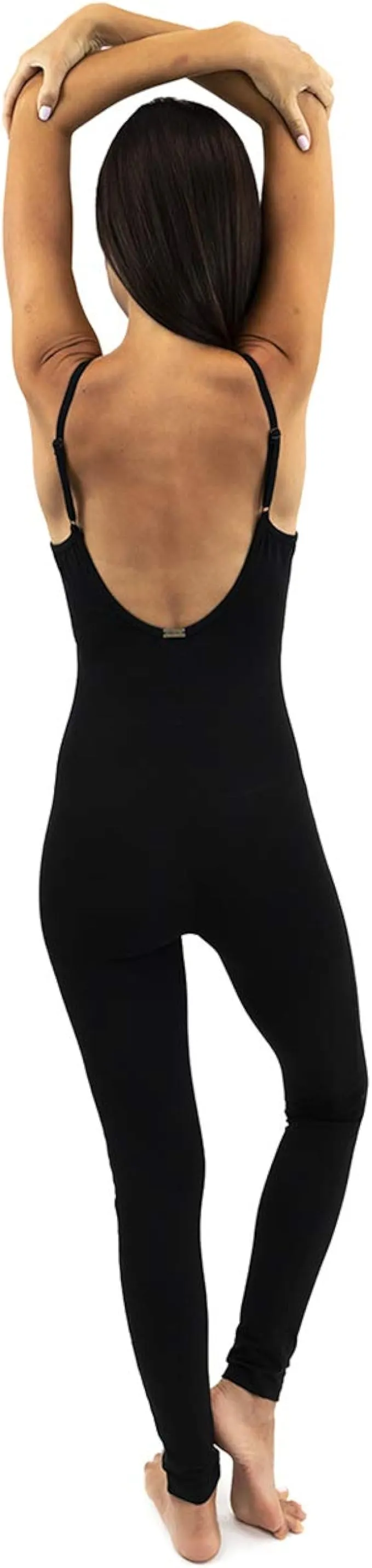 TREELANCE Yoga Workout Black Jumpsuit Bodysuit One Piece Bodysuits Jumpsuits for