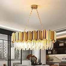 Modern Crystal Chandelier Lighting 8 Lights Pendant Lights Fixture Island Chandeliers Ceiling