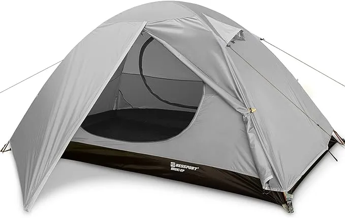 Bessport Camping Tent 1/2/3/4 Person Tent Waterproof Two Doors Backpacking Tent Easy Setup Lightweight for Outdoor, Hiking Mountaineering Travel