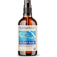 Motherlove Sitz Bath Spray (4 oz Value Size) Sitz Bath for Postpartum Care—Herbal Perineal Spray w/Witch Hazel—USDA Organic, Vegan, & Cruelty Free