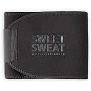 Sweet Sweat Waist Trimmer for Women and Men - Sweat Band Waist Trainer Belt for High Intensity Training and Gym Workouts, 5 Adjustable Sizes Matte Black