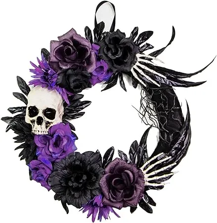 Skull wreath attachment, Halloween wreath attachment, Halloween wall art, Halloween Decor, skull Wall art