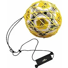 PodiuMax Handle Solo Soccer Kick Trainer with New Ball Locked Net Design, Soccer Ball Bungee Elastic Training Juggling Net (Fits Ball Size 3, 4, 5)