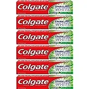 Colgate Sparkling White Whitening Toothpaste, Mint - 8 ounce (6 Pack)