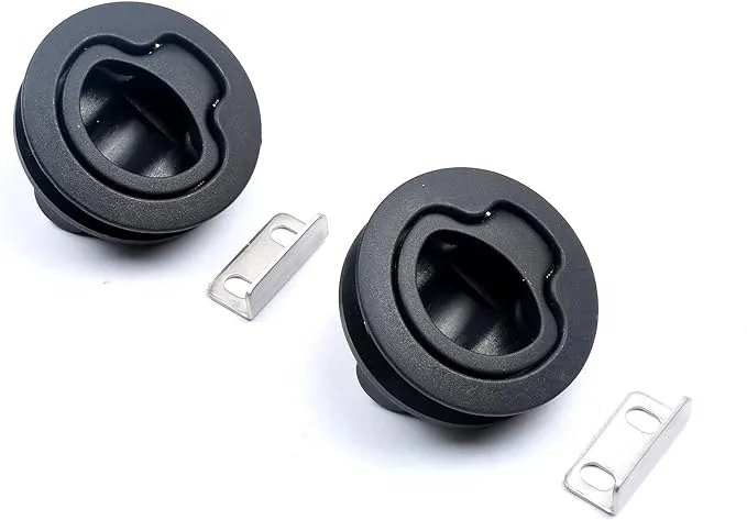 Mxeol Marine Slam Latch Black Flush Pull Slam Latch Round Plastic