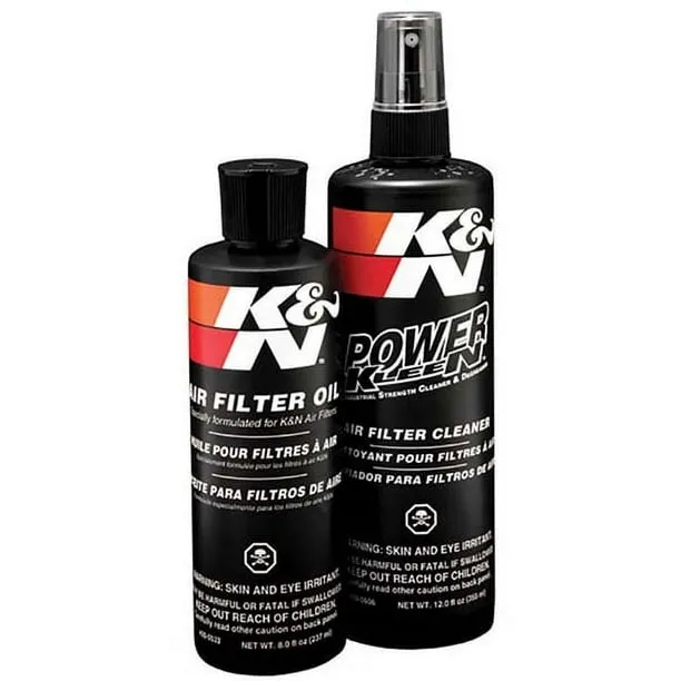 K&N Air Filter Cleaning Kit: Squeeze Bottle Filter Cleaner and Red Oil Kit; Restores Engine Air Filter Performance; Service Kit-99-5050