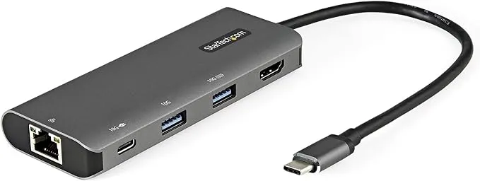 StarTech.com USB C Multiport Adapter - 10Gbps USB Type-C Mini Dock with 4K 30Hz HDMI - 100W Power Delivery Passthrough - 3-Port USB Hub, GbE - USB 3.1/3.2 Gen 2 Laptop Dock - 10" Cable (DKT31CHPDL)