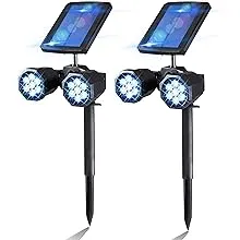 Bell+Howell Bionic Spotlight Duo Solar Lights Outdoor with Motion Sensor 14 LED Lights Super Bright Waterproof Landscape Spotlights for Patio Garden Garage Outdoor Lighting As Seen On TV Set of 2