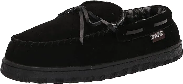 Muk Luks Paul Printed Berber Suede Moccasin 10 Men's Black