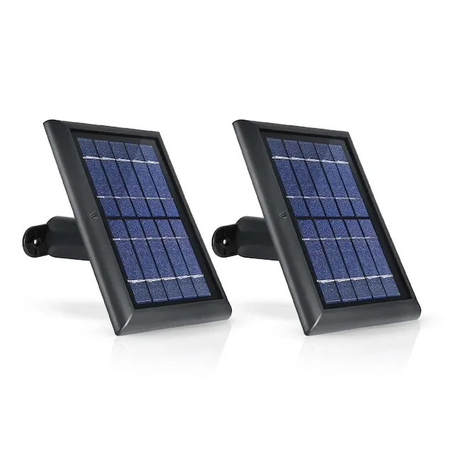 Wasserstein - Solar Panel for Ring Spotlight Camera Battery and Ring Stick Up Camera Battery (2-Pack) - Black