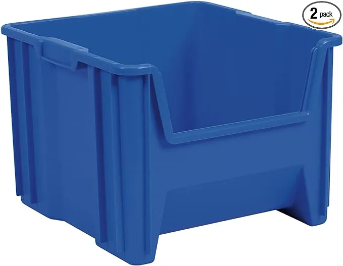 Akro-Mils 13018BLUE Blue Stacking Bin, 17-1/2"L x 16-1/2"W x 12-1/2"H