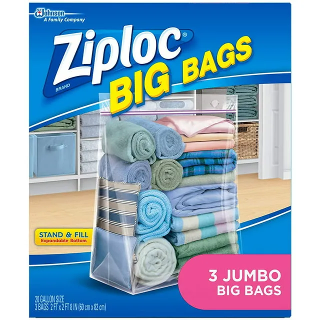 Strg Bag Jumbo 20Gal 3Pk