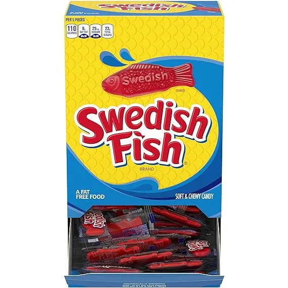 Swedish Fish Grab-and-Go Candy Snacks in Reception Box, 240