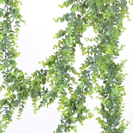 Artiflr Artificial Vines Faux Eucalyptus Garland, 2 Pack Fake Eucalyptus Greenery Garland Wedding Backdrop Arch Wall Decor, 6 Feet/Pcs Fake Hanging