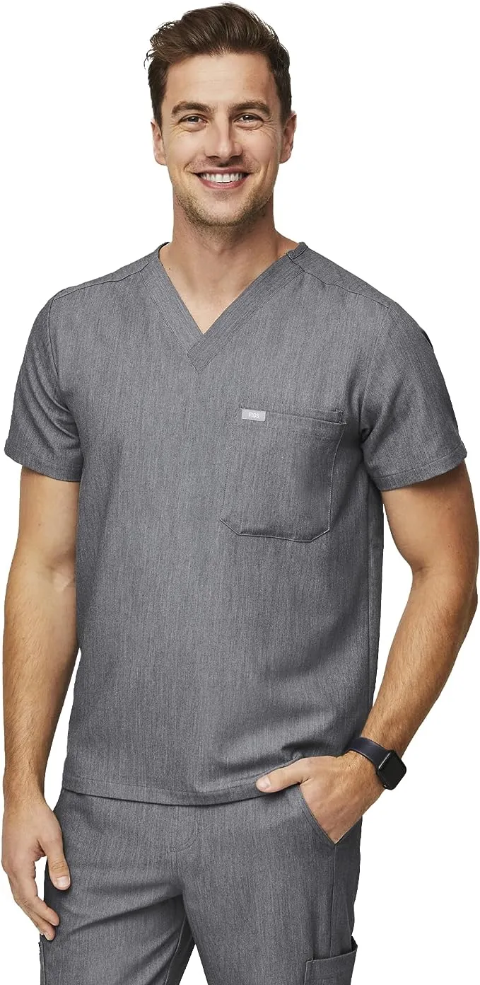 FIGS Men's Leon Three-Pocket Scrub Top