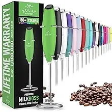 Zulay Kitchen Powerful Milk Frother Handheld Foam Maker for Lattes