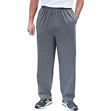 Kingsize Men's Big & Tall Lightweight Jersey Open Bottom Sweatpants, Size: Tall ...