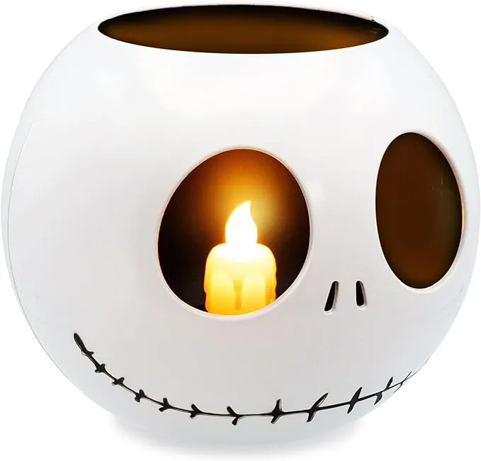 Disney The Nightmare Before Christmas Jack Skellington LED Flickering Flameless Candle With Automatic Timer | Officially Licensed Collectible