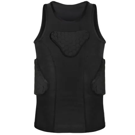 TUOYR Youth Kids Padded Compression Shirt Chest Rib Protector Vest for Football up to Size XL