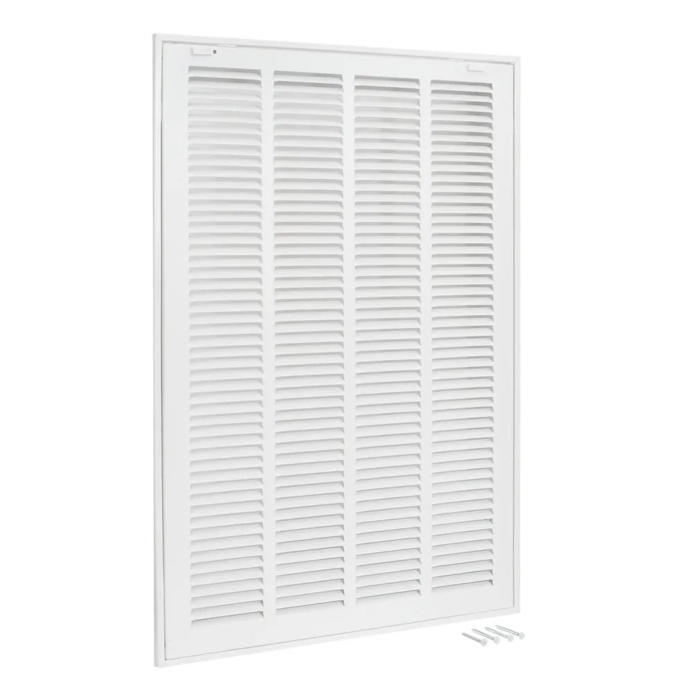 EZ-FLO 61671 16 in. x 25 in. Steel Return Filter Grille, White