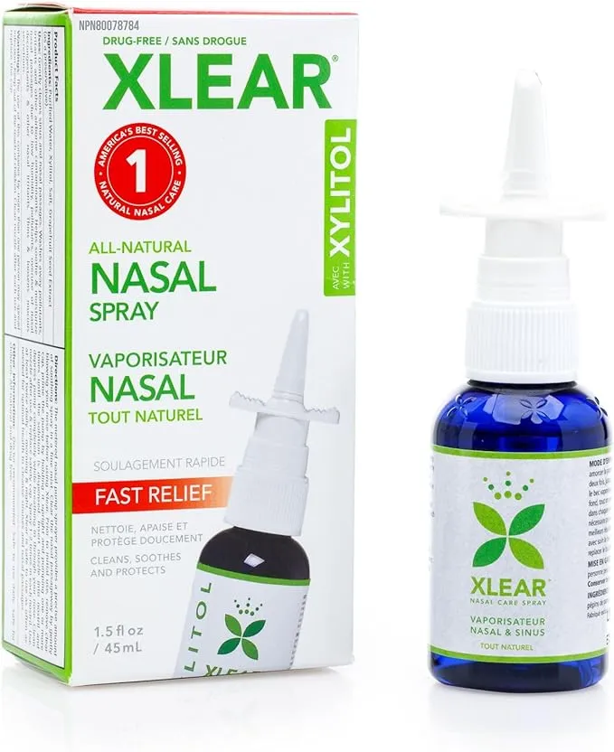 XLEAR Saline Nasal Spray with Xylitol 1.5oz  ( 2 pack ) ^