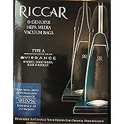 Riccar HEPA Filtration Bags fits Most Vibrance, R-Series, 2000-Series, R20E & R20ENT Series Vacuums Part # RAH-6. (6)Riccar HEPA Filtration Bags fits Most Vibrance, R-Series, 200…