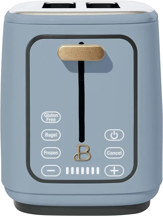 Beautiful 2 Slice Toaster with Touch-Activated Display, White Icing by Drew Barrymore