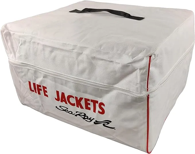 Sea Ray Life Jacket Storage Bag Preserver Vest Boat Marine White Heavy Duty