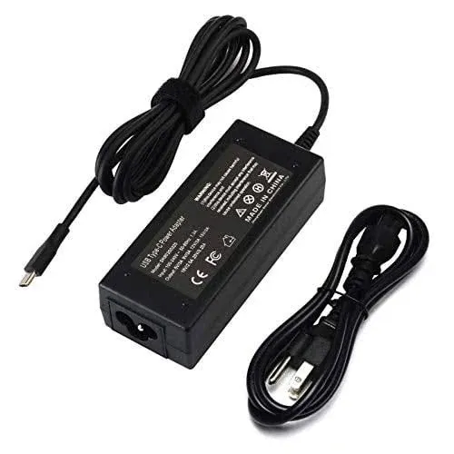 65W Watt USB Type C Laptop Charger for Dell Chromebook 3100 2in1, Latitude 5440 5540 7440 5520 5320 E5440 5450 5420 7420 5430 5530 7430 3450 5550 7450 Power Cord, XPS 13, 60W Dell Computer AC Adapter