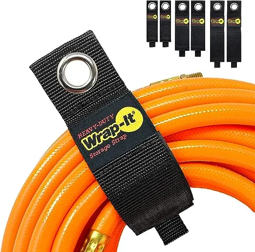 Wrap-It Storage Heavy-Duty Straps (Assorted 6 Pack) - Extension Cord Holder, Stocking Stuffers for Men, RV Accessories, Workshop and Garage Organizers and Storage