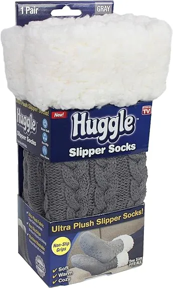 Huggle Slipper Socks - Gray