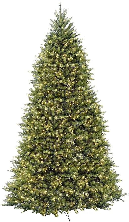 12 ft. Pre-Lit Dunhill Fir Hinged Artificial Christmas Tree with Clear Lights